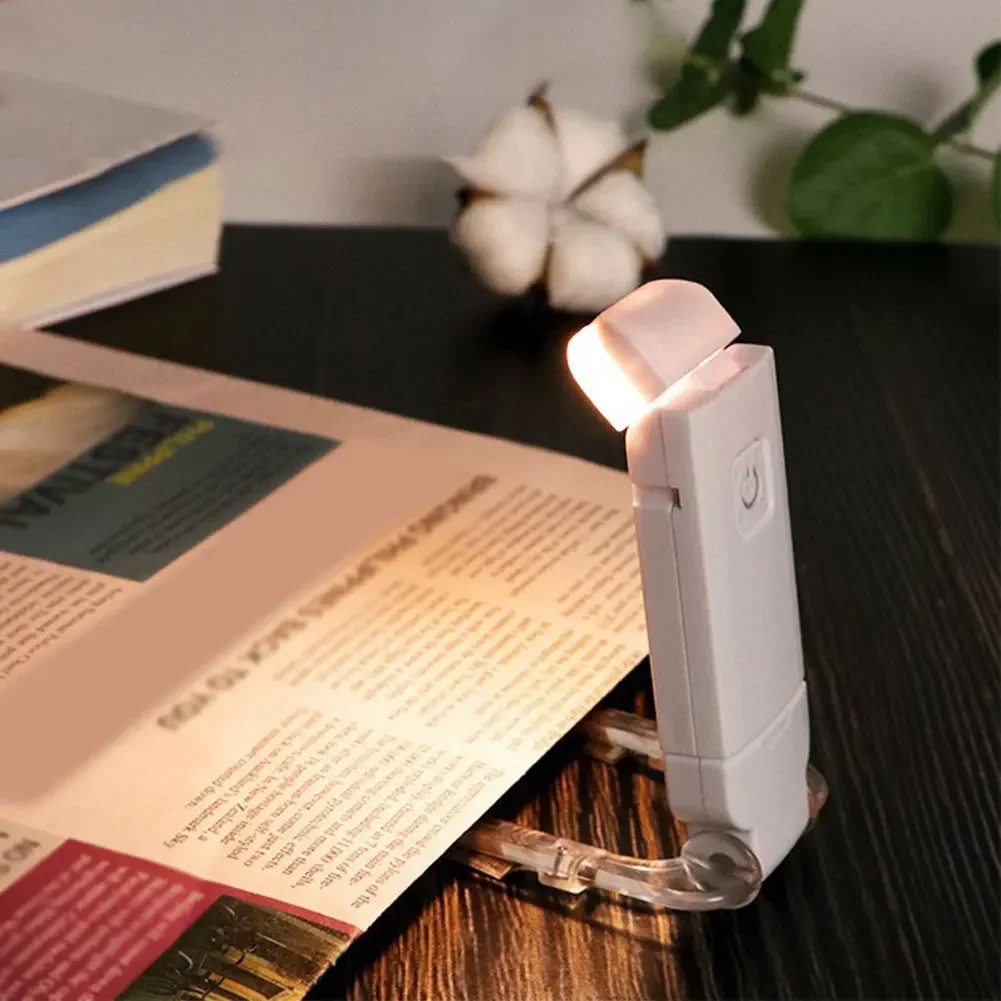 1-5Pcs USB Rechargeable Portable Clip-on LED Reading Light Reading Lamp 90° Rotatable Eye Care Book Lamp for Book Lovers Kids