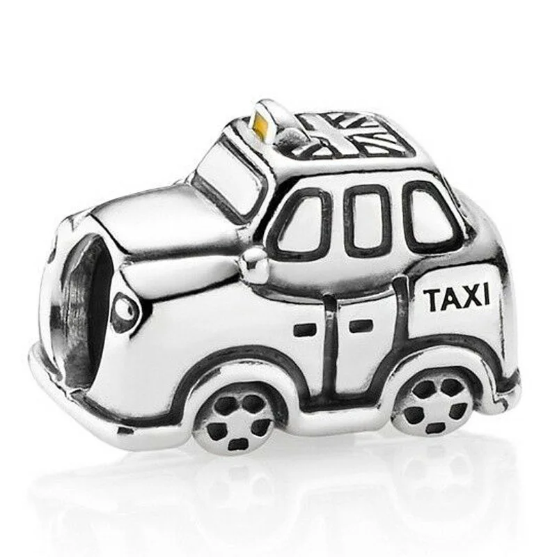 

New Vintage Taxi Bead Fit 925 Sterling Silver Bead Charm Bracelet Bangle Diy Europe Jewelry