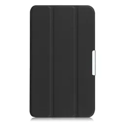 Premium PU Leather Flip Tablet Case - Smart Folio Cover - A6 7.0 - inch(2016) (Black)