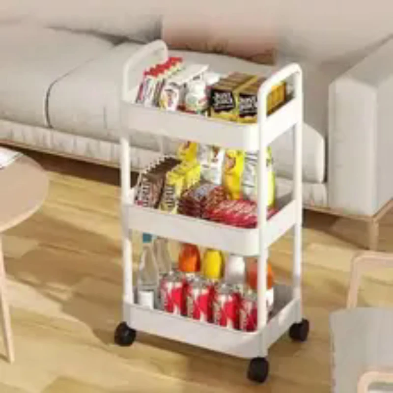 Kitchen Storage Rack Multi functional Home Accessories Mobile Rack Shopping Cart Bookshelf Beauty Salon Storage Cart