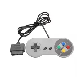 Classic Wired Game Controller with AV Cable - Retro Gaming Accessories (Conole Port Purple)