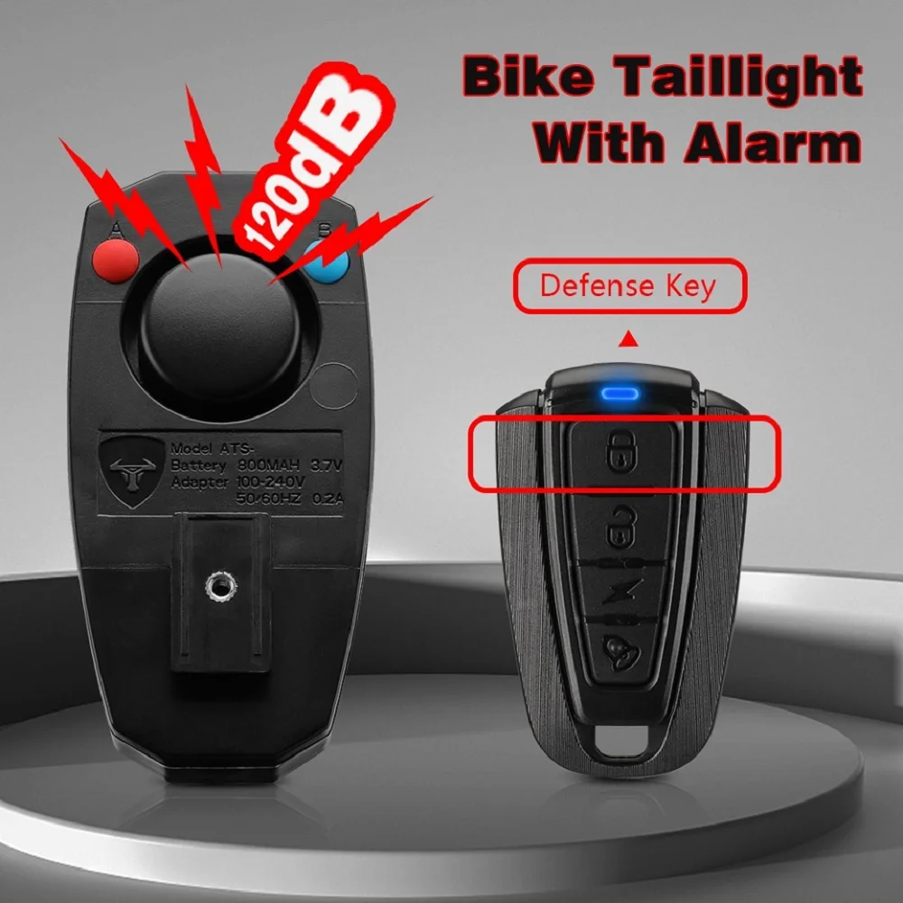 Bicycle alarm Bicycle Light Anti Theft Alarm Wireless Waterproof