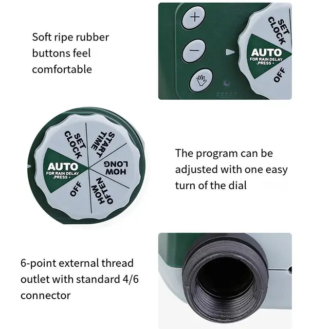 Automatic Timer Irrigation Controller Digital Display Multifunctional Programmable Hose Timer Durable Weatherproof 5