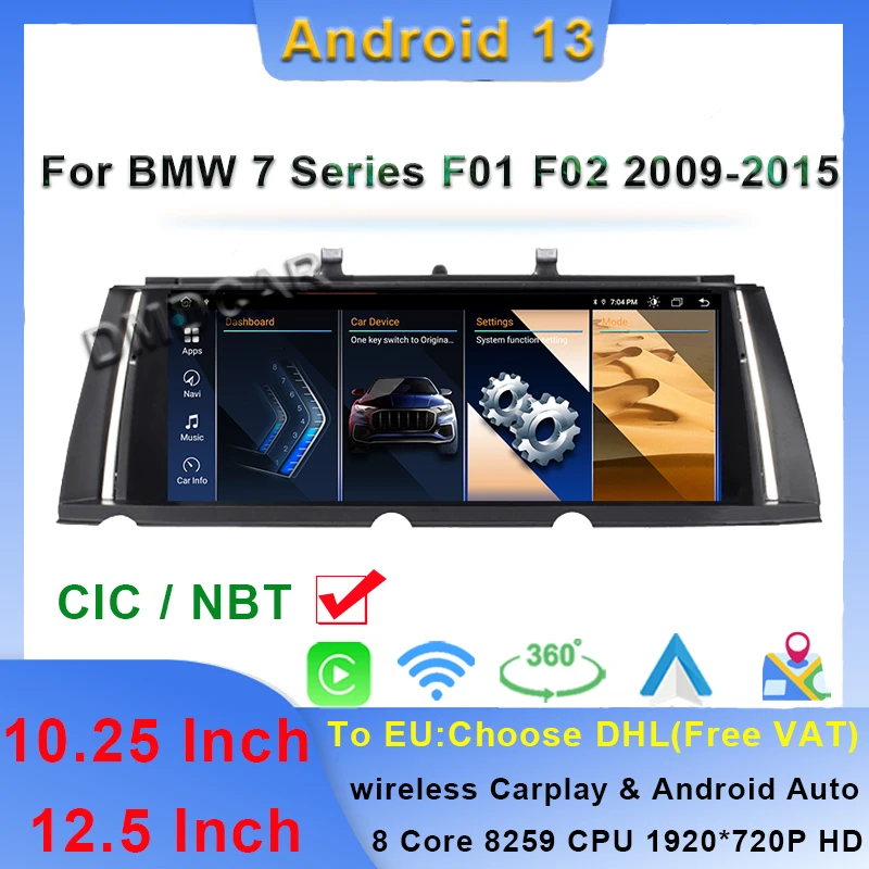 

MT8259 Android13 8 Core 8G 128G For BMW 7 Series F01 F02 GPS Navigation Car Video Player Central Multimedia Carplay Auto Screen