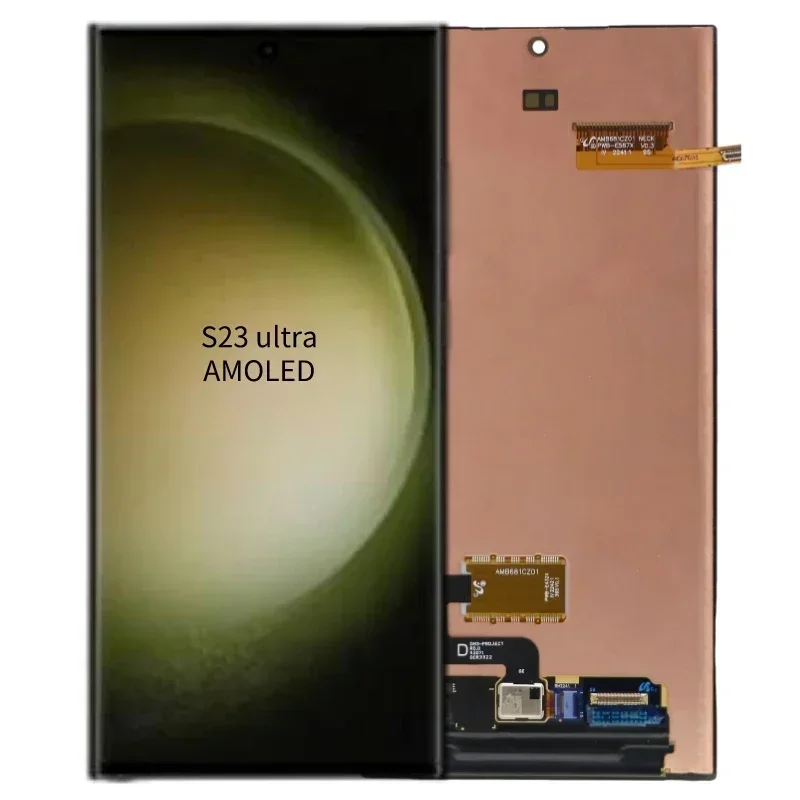 

AMOLED LCD touch screen replacement for Samsung Galaxy S23 ultra g918 g918fd, with black dot, original