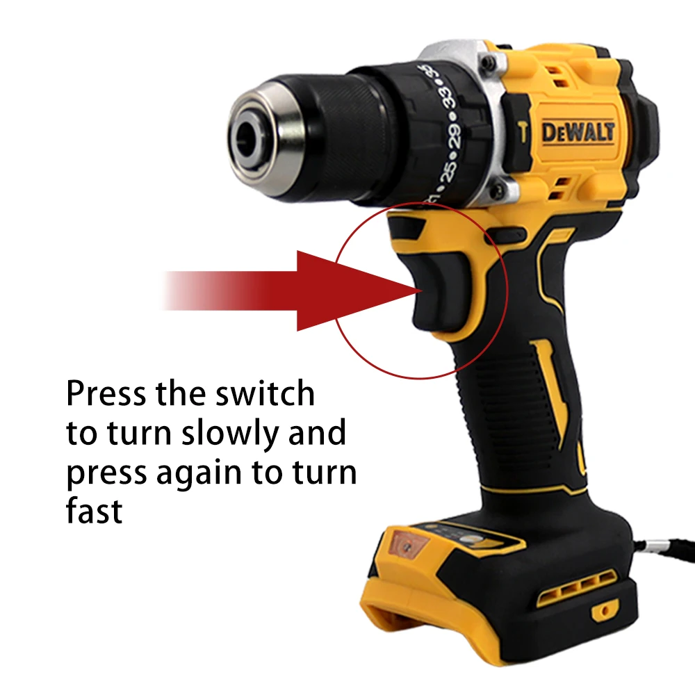 DeWalt DCD805 20V Brushless Cordless Impact Drill 1/2 Rechargeable  Variable Speed Power Supply Powerful Electric Tools 6