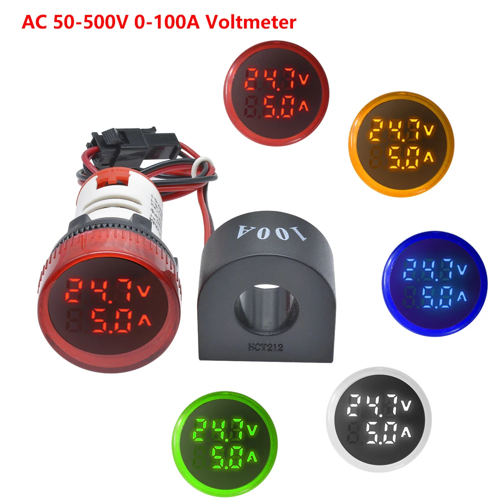 Mini Digitale Voltmeter Ampèremeter DC 0-100 V 50A Amp Volt Spanning Stroom Meter Detector Tester 0.28 Dual LED Display Gauge  502