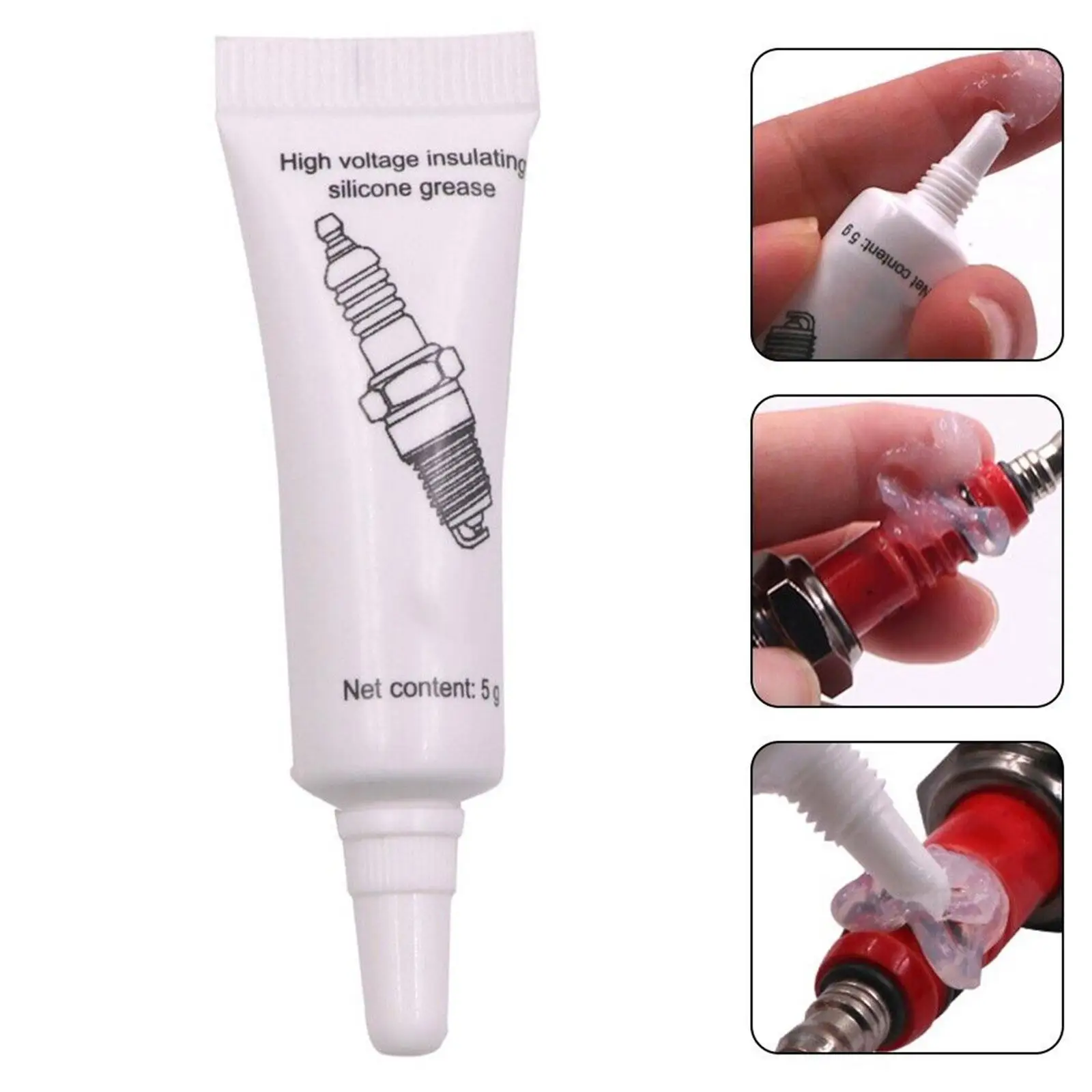 Car Spark Plug Insulating Grease 1/23pcs High Voltage Ignition Coil Silicone Grease Temperature Corrosion Resistance