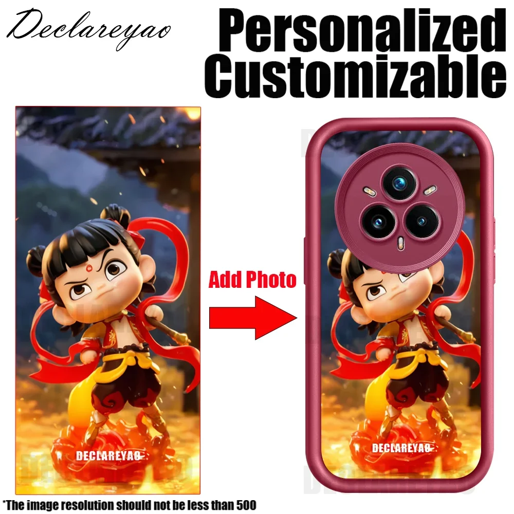 Personalisierte DIY Name Foto Benutzerdefinierte Matte Spiegel Licht Slim Case Für Realme 13X12 Lite C67 C65 C63 C61 C55 Abdeckung Silikon Weiche – Detail 5