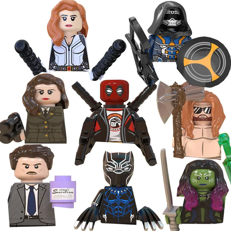 Supereroi Guardiani Galaxy Action Figures Star Lord Rocket Groot Mini Anime Bricks Building Blocks Giocattoli Per Bambini