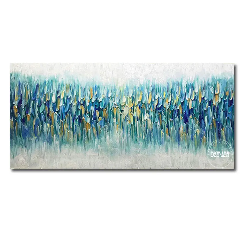 

2Wall Decor Blue Texture Knife Painting Simple Abstract Picture Canvas Art Dropshipping Home Artwork Latest Arrival Unframed
