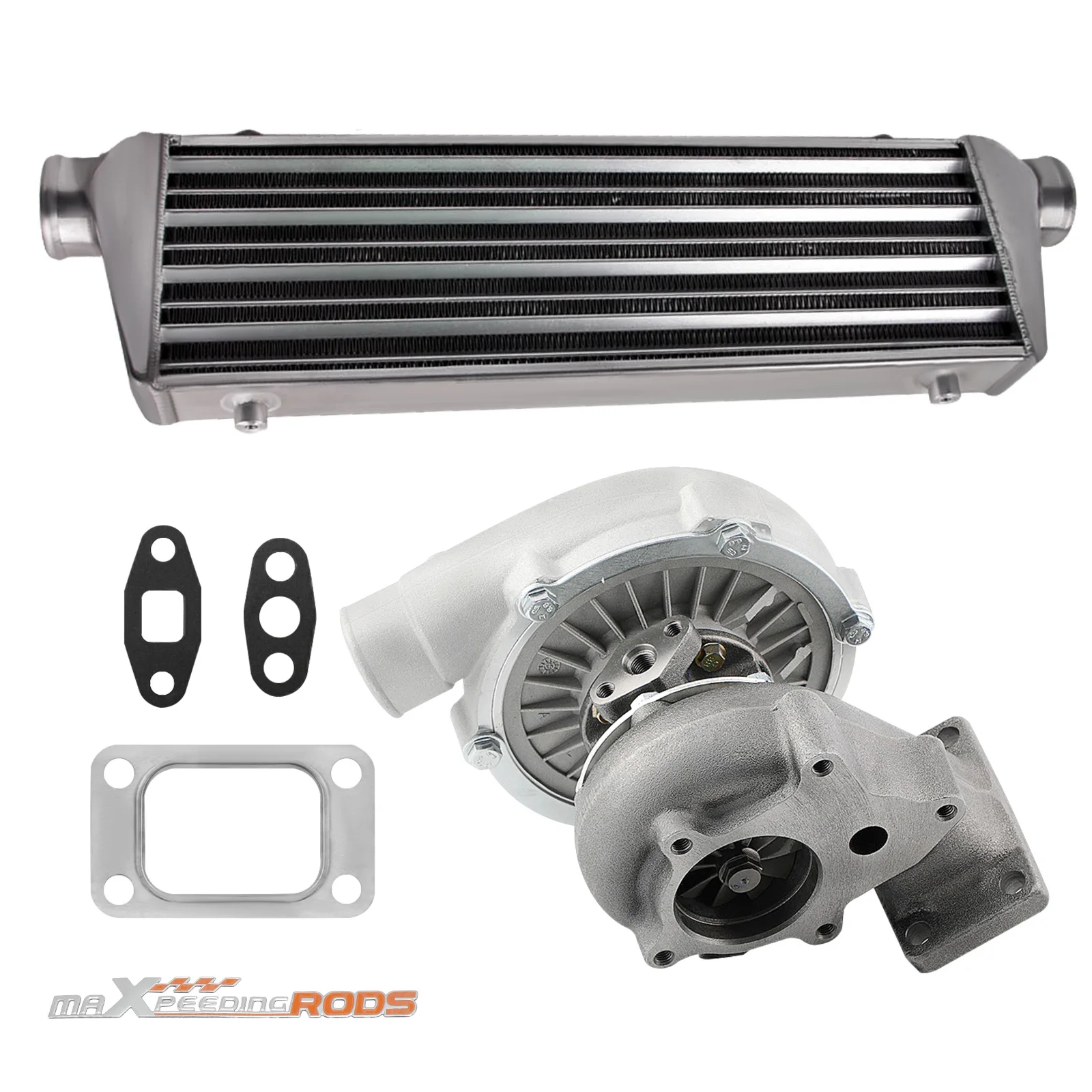 Turbo T04E Universale T3 T4 Flangia A/R 0.63 Turbina Trim 73 + Kit Intercooler Trim Compressore Turbo Con Kit Intercooler