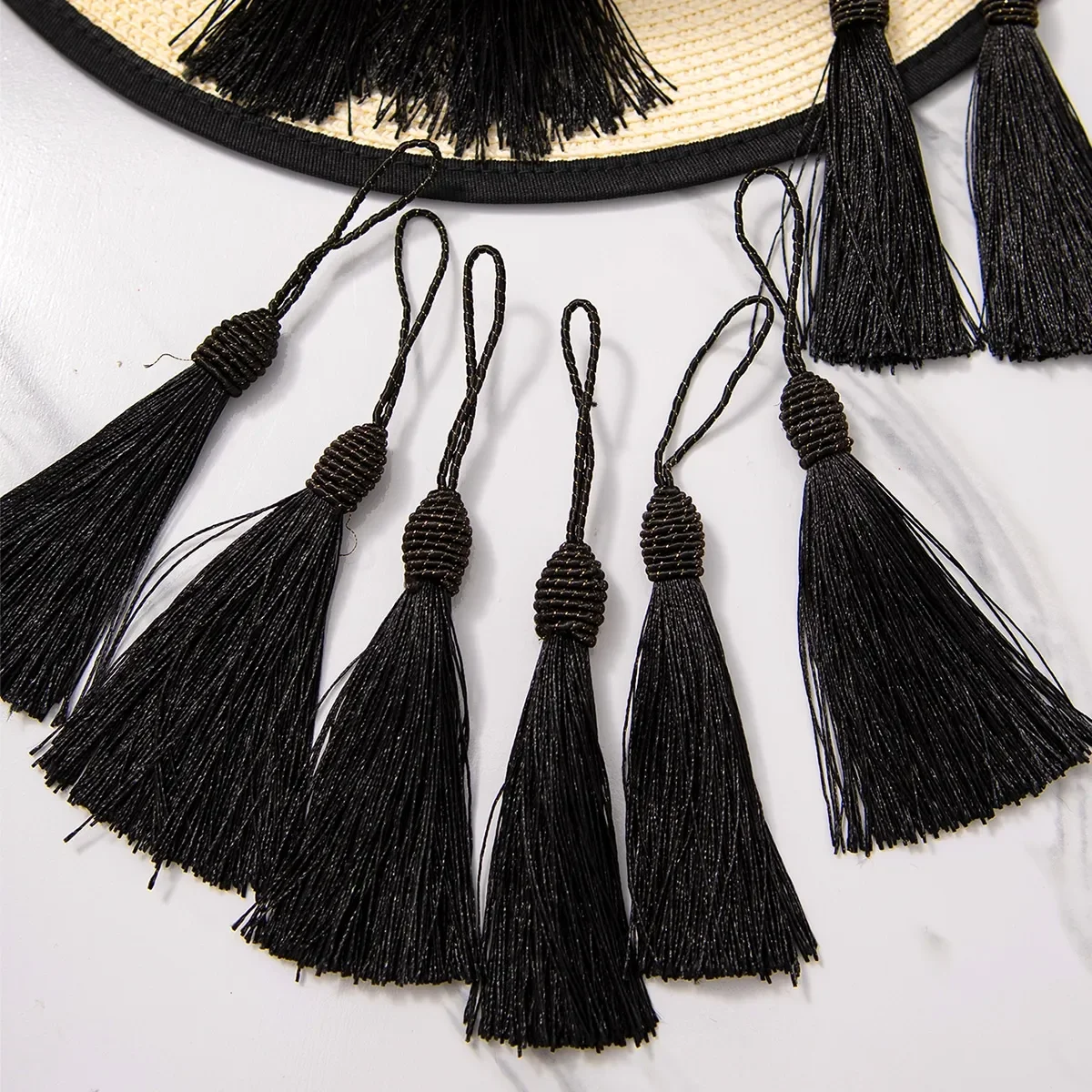 Tassel Screw Cap Screw Ball Head Hanging Whiskers Thread tassel accessories Chinese Knot Decoration DIY Accessories
