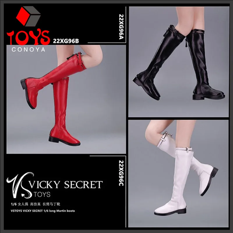 

VSTOYS 22XG96 1/6 Scale Female Zipper Long Boots Fashion Hollow Shoes Model Fit 12'' TBL JO Ant Action Figure Body Dolls