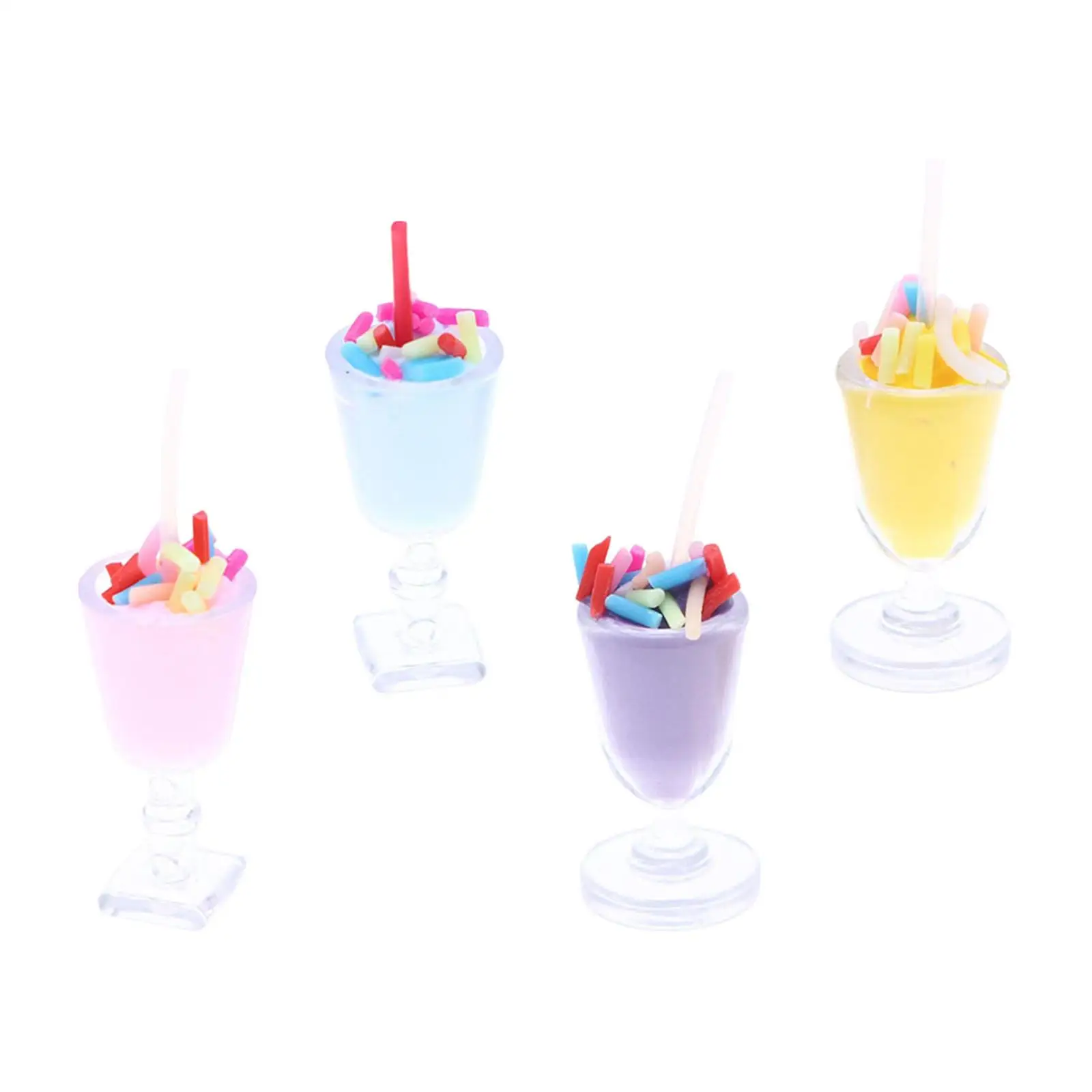 

4x 1:12 Dollhouse Ice Cream Cup Model Dioramas DIY Crafts for Miniature Scene Sand Table DIY Projects Architectural Fairy Garden