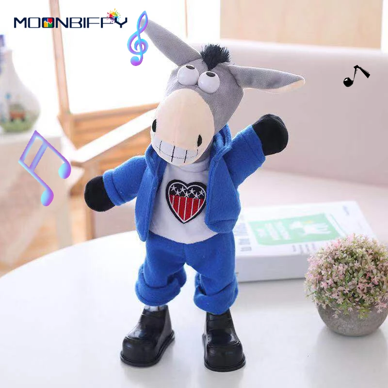 

Creative Donkey Plush Doll Shaking Head Donkey Suffed Dolls Singing Dancing Donkey Electric Animal Dolls Kids Gifts Brinquedos