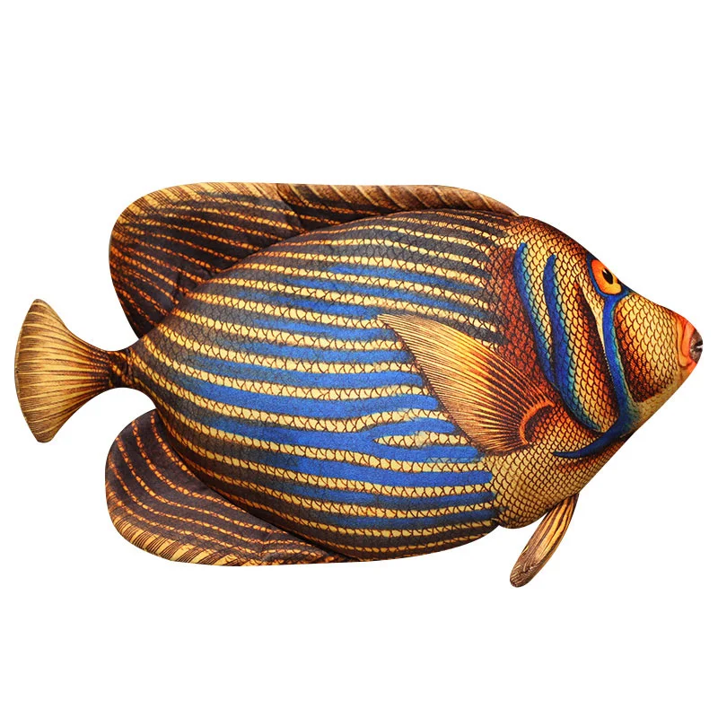 Soft Marine Fish Plush Toy Pillow Stuffed Animal Cushion