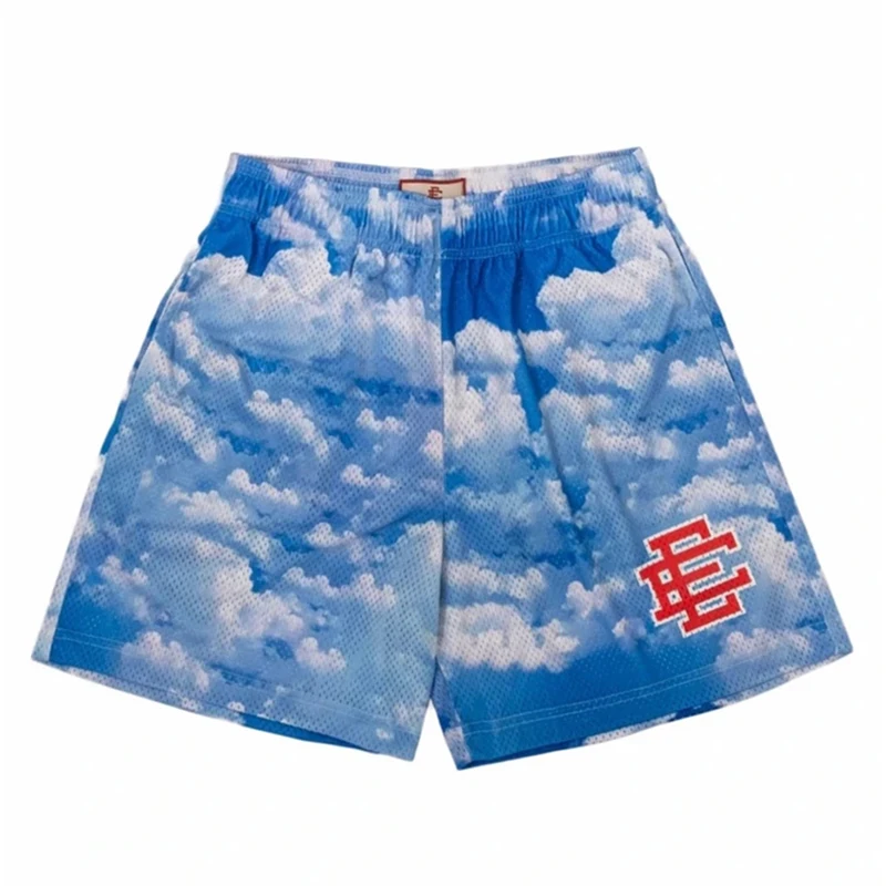 New Summer Eric Emanuel EE Basic Mesh Short Classic Floral Printed Gym Shorts Men's Basketball Sports Beach 2