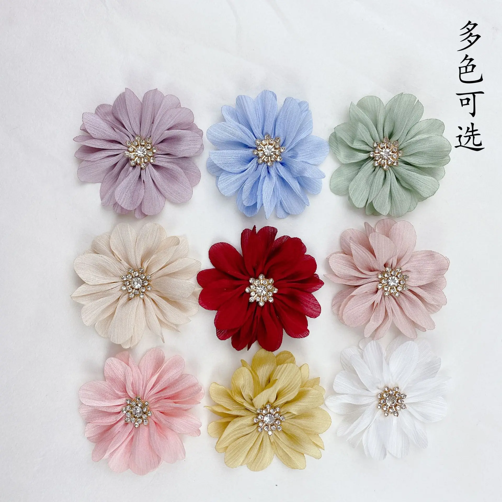 

10PCS Hair accessories materials fabric three-dimensional flowers DIY shoes flowers corsage clothes decorative small flowers hat