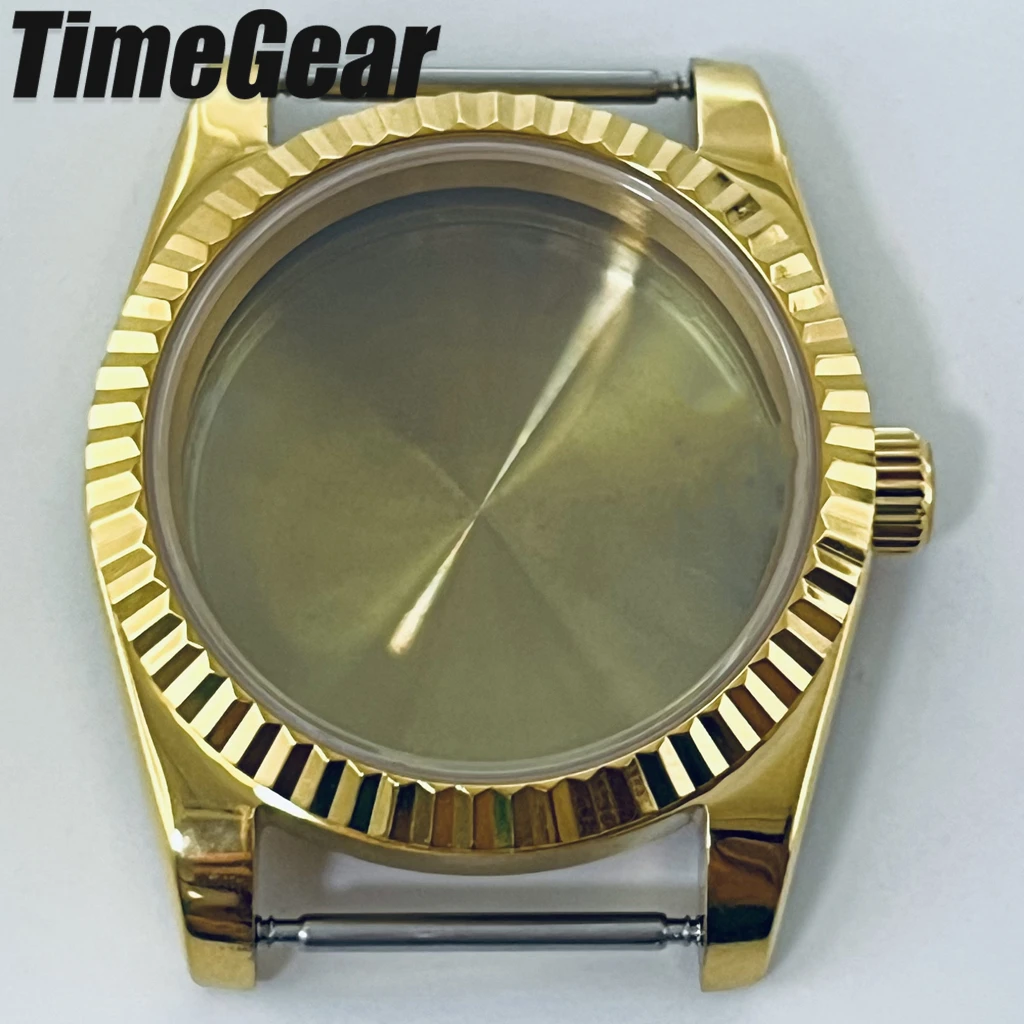 Silver Gold Rose Presidential Watch Case with Bracelet - 36mm/40mm