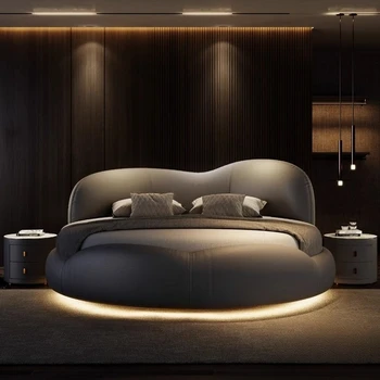 Letto king size moderno di lusso nordico 180x200 cm Letti e telai base letto matrimoniale telai king size con testiera mobili per la casa 
 ﻿ 1