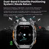2025 New dual-frequency GPS smartwatch for men, 1.96-inch high-definition AMOLED screen, Compass, Bluetooth call,5ATM waterproof 5