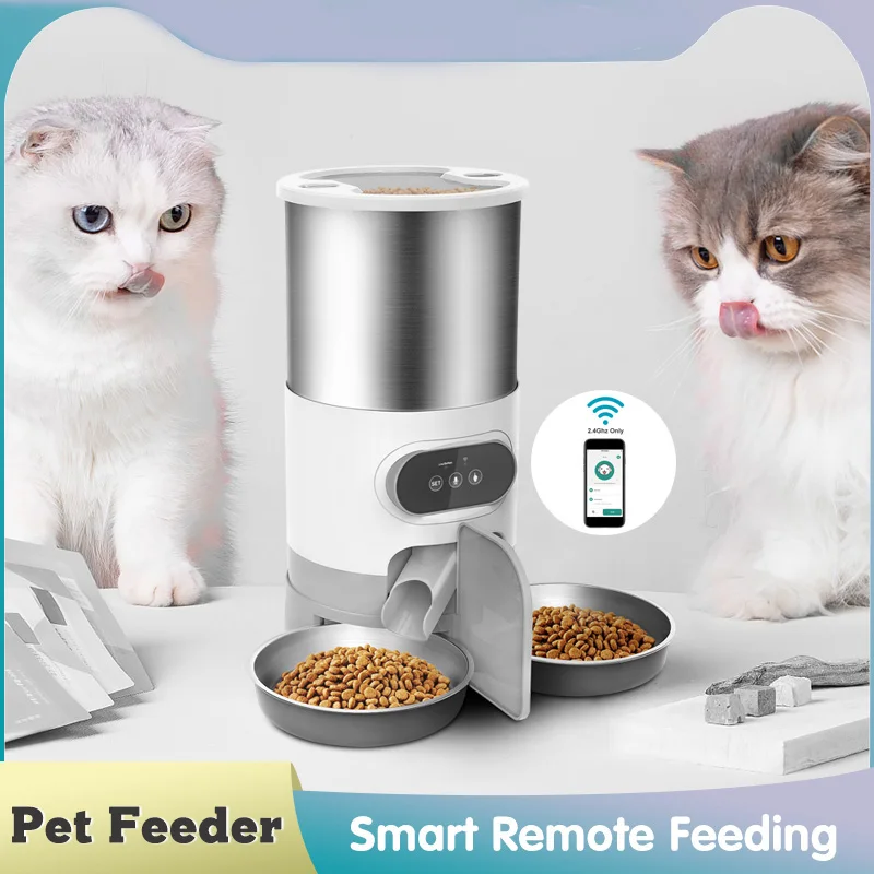 

Pet Feeder Dog Food Automatic Dispenser Suitable For Small And Medium-Sized Cats And Dogs Pet Supplies Smart Remote Feeding
