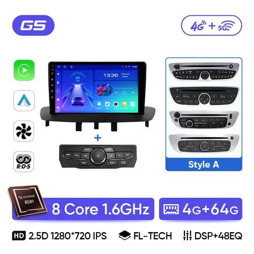 Ainavi Car Radio Multimedia Play For Renault Megane 3 Fluence Samsung SM3 2008-2014 Android13 Wireless Carplay Stereo DSP 48EQ - Image 11