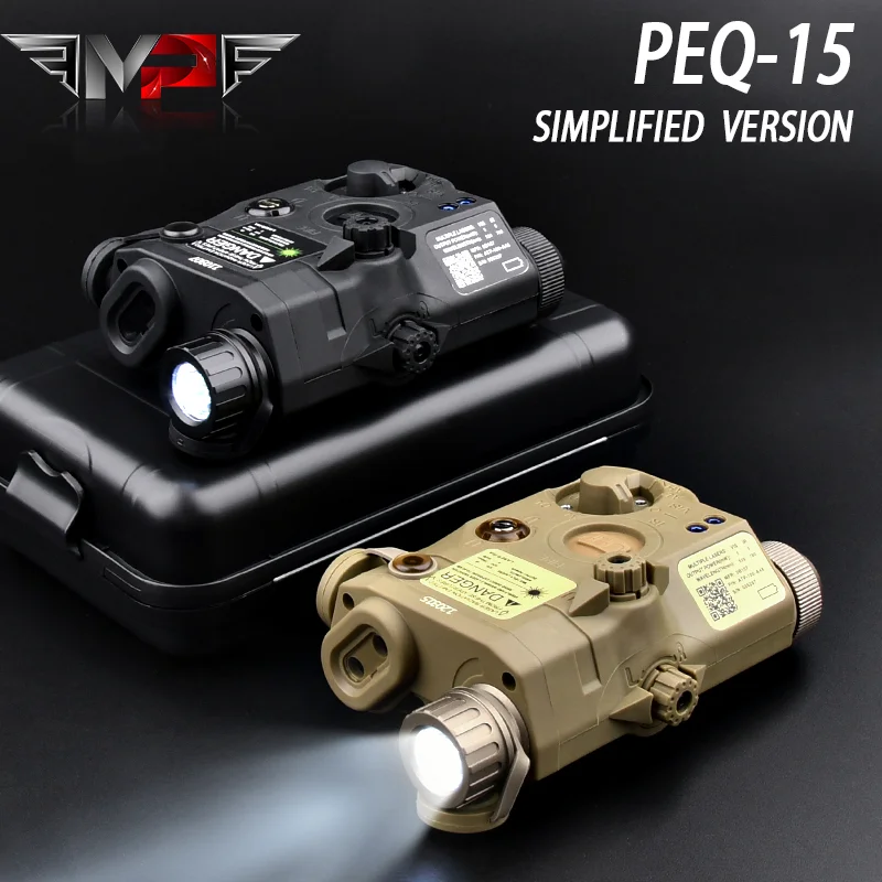 Tactical PEQ15 Tactical Flashlight Red Green Blue edition White LED Light Flashlight Weapon Hunting Accessories Fit 20mm Rail ﻿