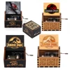 Hot Wooden Hand Crank Music Box Anime Theme Jurassic Park Decoration Home Valentine's Day Birthday Gift 1