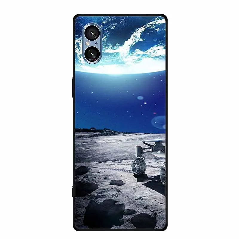 Stylish Black Silicone Soft Phone Case with Fashion Pictures