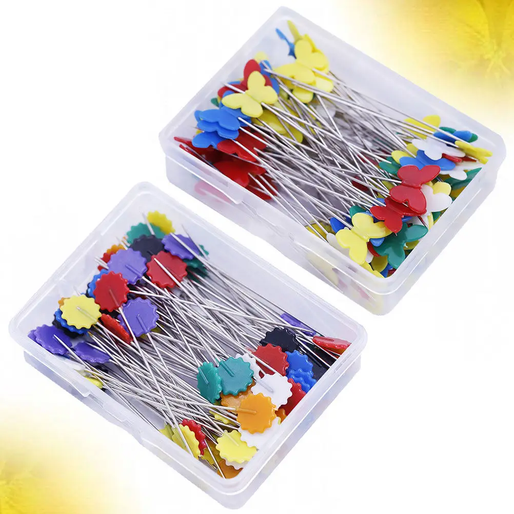 100Pcs 내구성 꽃 머리 핀 매화 디자인 DIY 고정 위치 바느질 공예 사무용 문구 액세서리