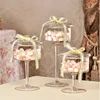 European Glass Cake and Candy Can Transparent Bulk Cans with High Tray Creative Dustproof Dessert Storage for Weddings and Home 2