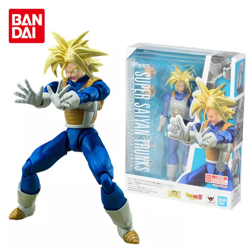 

Bandai Original S.H.Figuarts Dragon Ball Z Super Saiyan Trunks INFINITE LATENT Joints Movable Anime Action Figures Toys for Kids