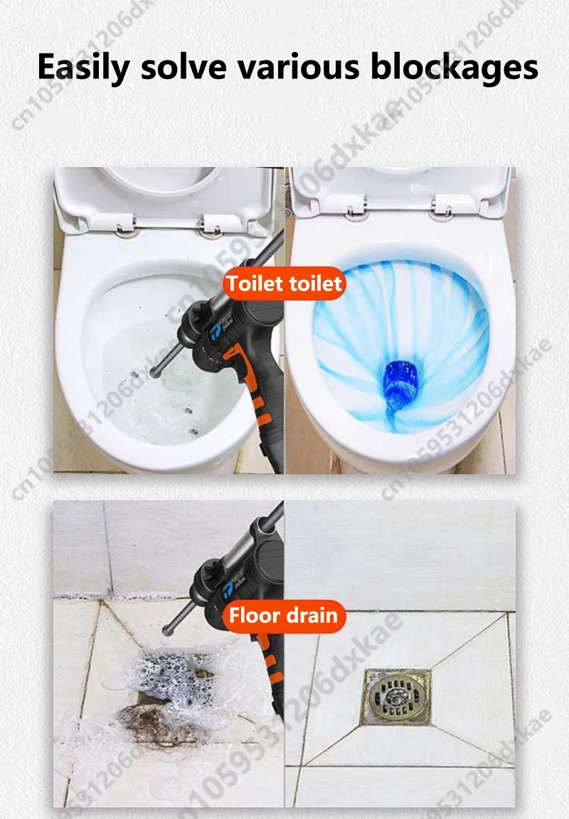 5 m keuken toilet elektrische boor afvoerreiniger machine