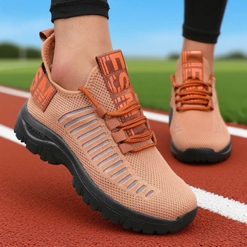 أحذية رياضية كاجوال شبكية خفيفة الوزن للنساء، أحذية جري مريحة تسمح بمرور الهواء، أحذية رياضية للتدريب على التخزين المؤقت ممتصة للصدمات 6