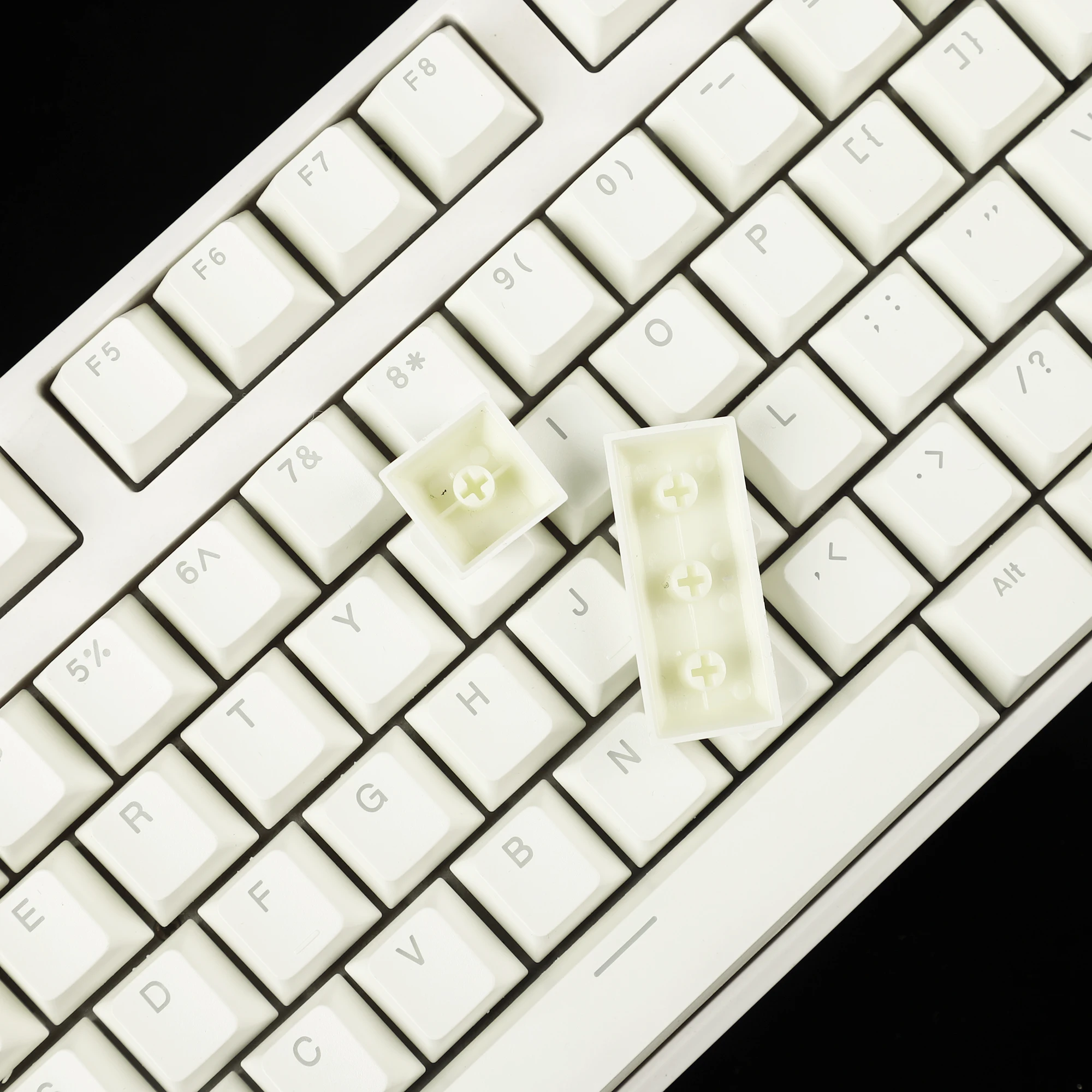 preto branco cereja perfil pbt duplo tiro impressão superior brilho através translúcido backlit keycap para mx teclado mecânico