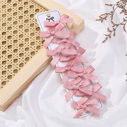 Children's Colorful Mini Hair Bow Clips - Pack of 10 (4278 - 16 no cardboard)