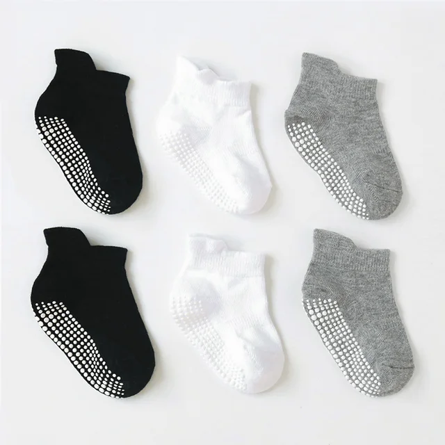 6Pairs Baby's Non-slip Floor Socks For Toddler Kids Boys Indoor Activities Learn To Walk Ankle Socks 3