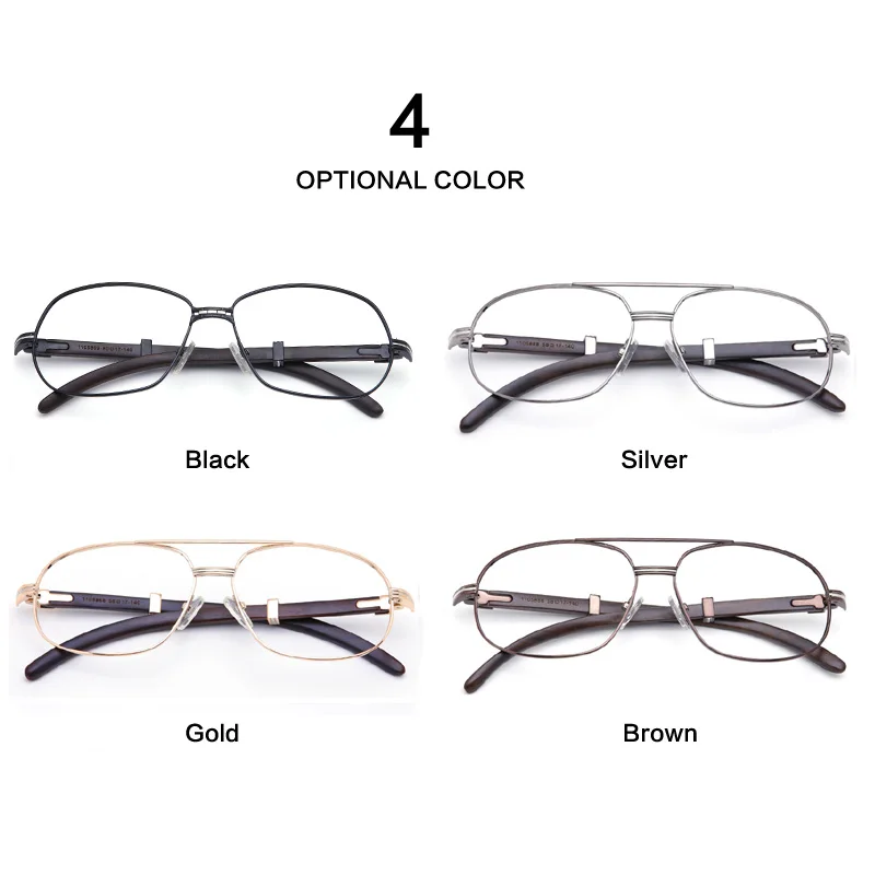 Gafas de aviador de madera y aleación para hombre y mujer, gafas graduadas  ópticas, montura, diseños de marca francesa, gafas de gran tamaño -  AliExpress