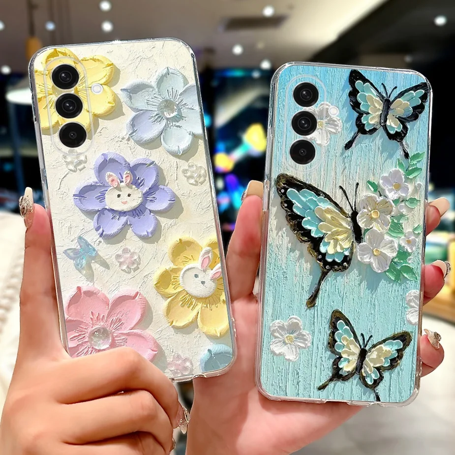 Fashionable Painted Soft Silicone Case – Stylish Protective Cover