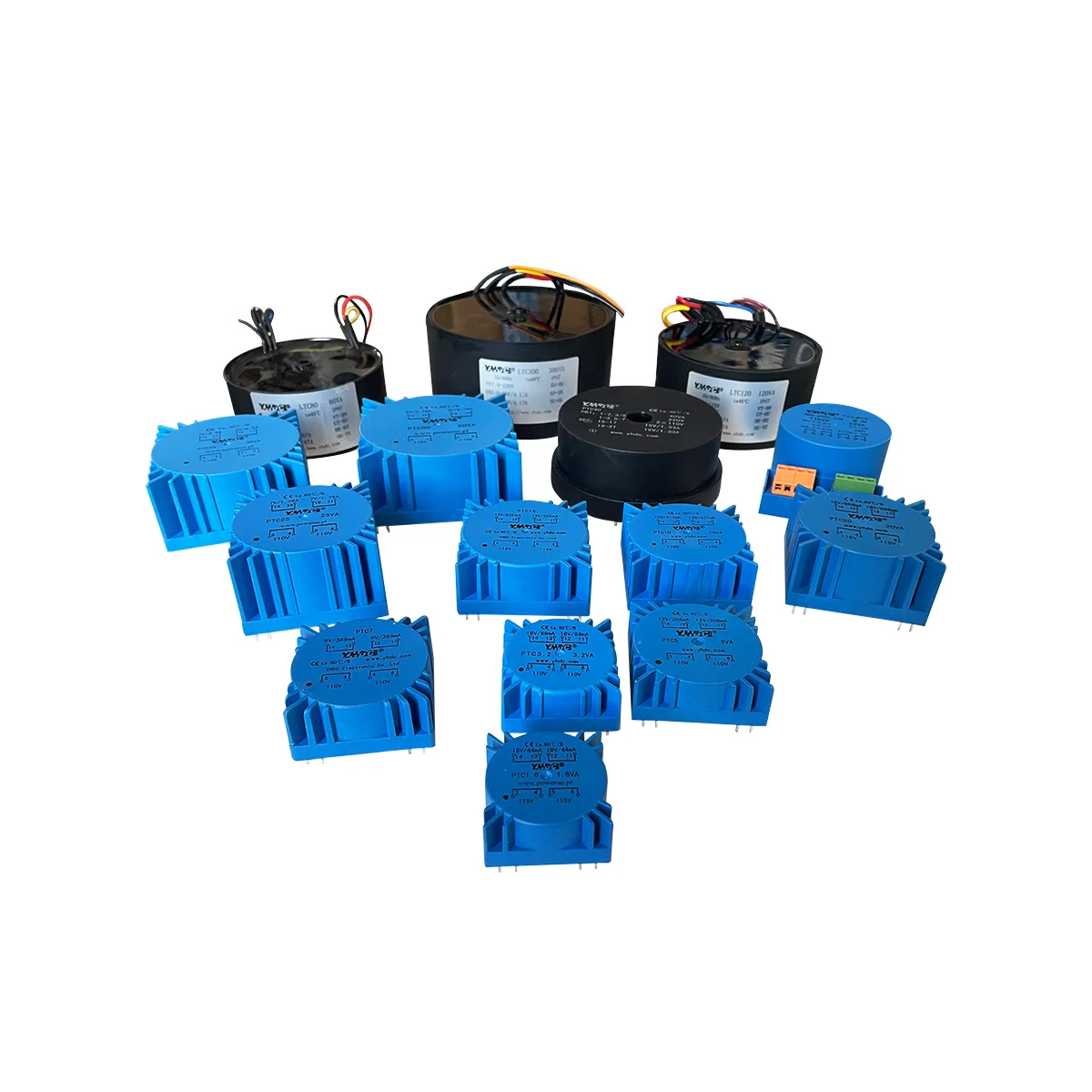 YHDC PTC1.6 1.6VA 입력 120Vx2 출력 9Vx2 PCB 용접형 토로이달 변압기