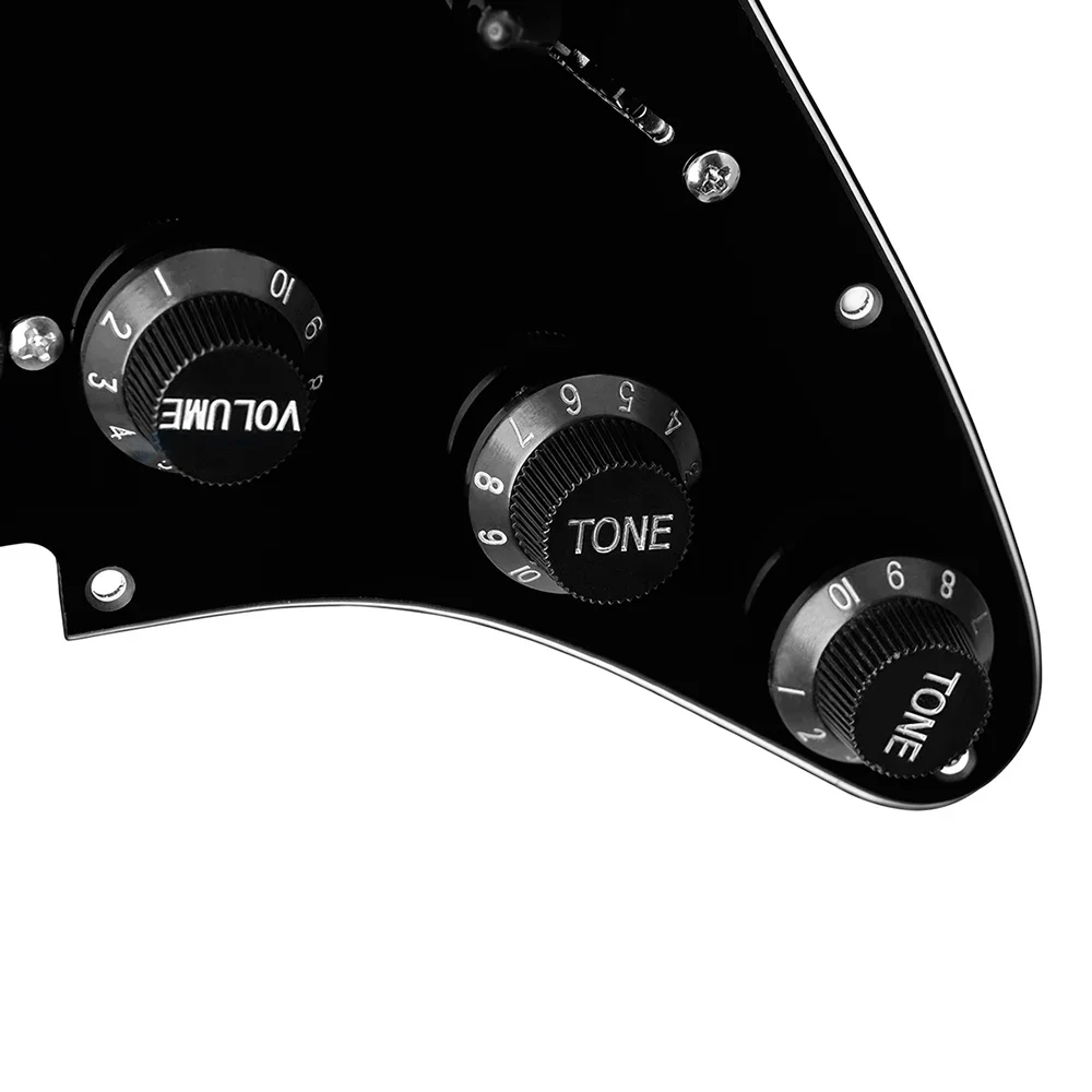 【GRANCY】ステレオプラグデザインループタイ IRIN Electric Guitar Pickguard Pickups Loaded Prewired Black