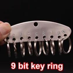 Premium Metal Keychain Accessories with ID Label Tags and Split Ring (9 bit key ring)