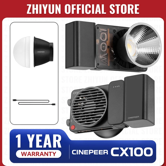 ZHIYUN อย่างเป็นทางการ CINEPEER CX100 100W Pocket Video Light มือถือ LED COB Light Photo เติมแสงการถ่ายภาพแสง 1