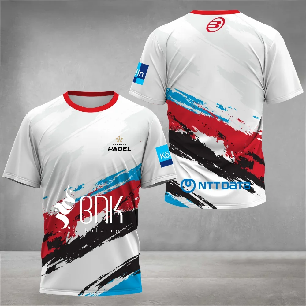 Breathable Outdoor Tennis T-Shirt Summer New Padel Men's Clothing High Quality Printed O-Neck Short Sleeve Sports T-Shirts