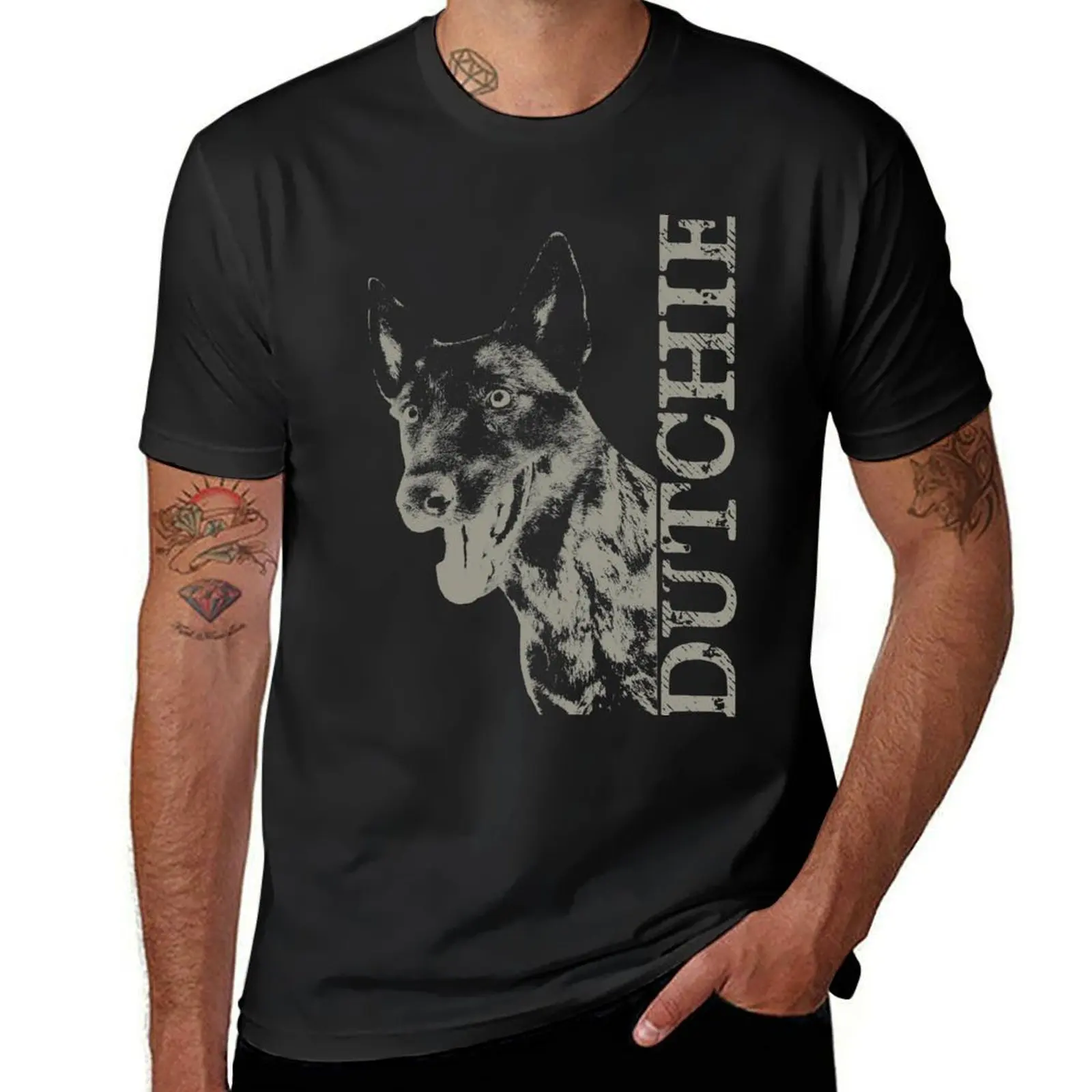 

Dutch Shepherd - Dutchie T-Shirt oversized animal prinfor boys mens graphic t-shirts big and tall