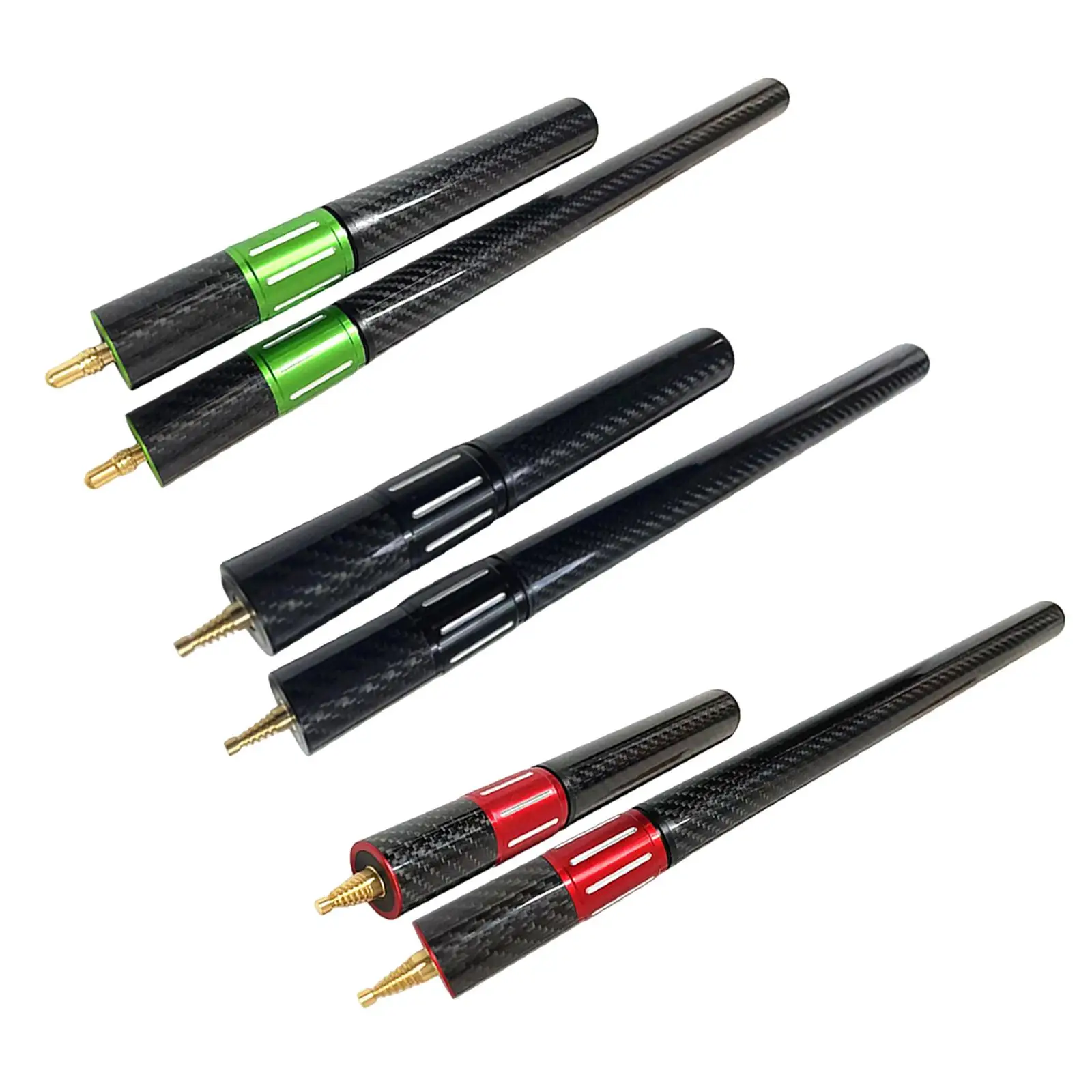 2x Telescopic Pool Cue Extender Billiard Snookers Cue Extension Aluminum Strong Pool Cue Extension Rod for Training Accessory