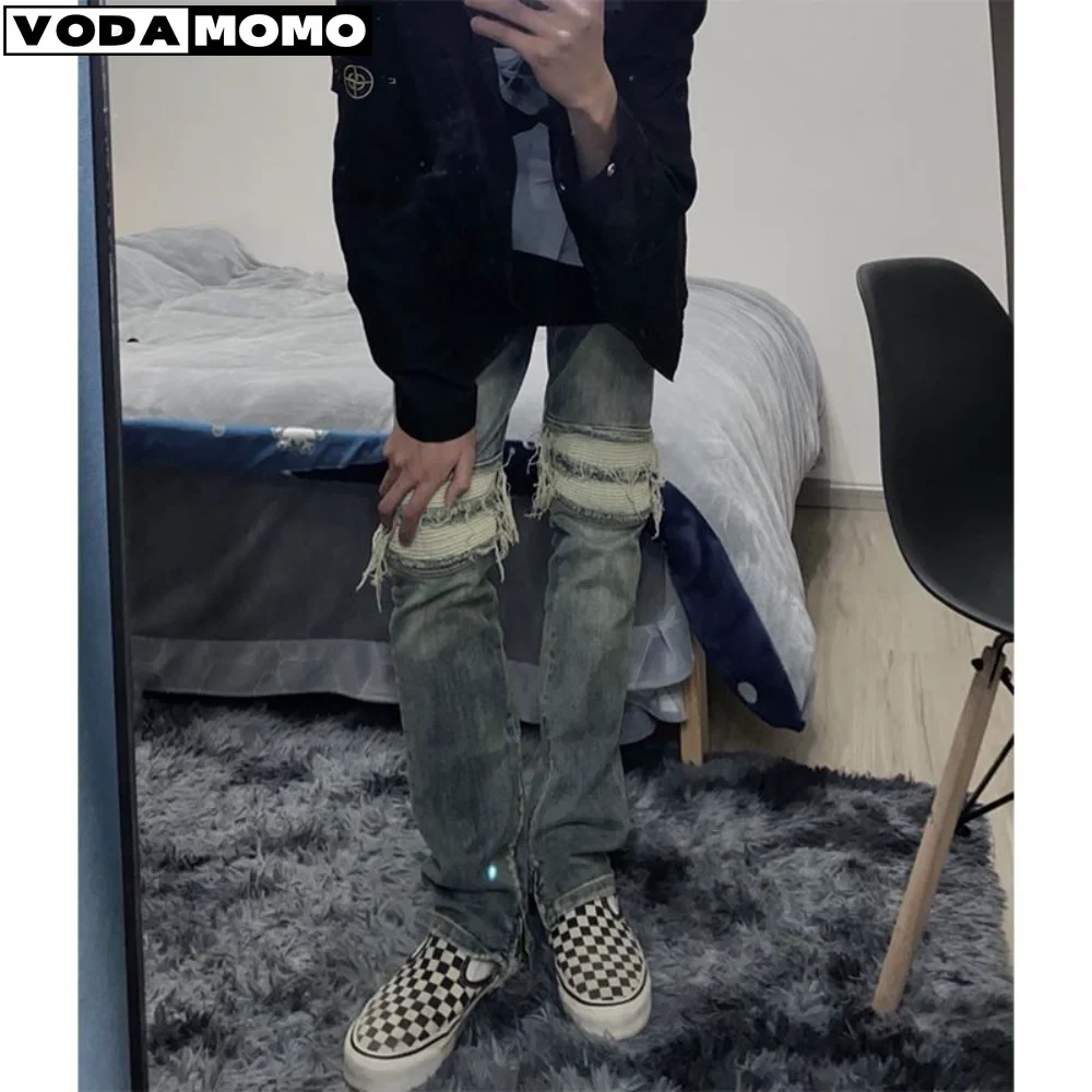 Uomo Streetwear Jeans Larghi Pantaloni Cross Hip Hop Uomo Jeans Larghi Pantaloni Donna Jeans Boyfriend Oversize Jeans Denim