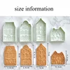 3D Christmas Gingerbread House Cookie Cutters Set Handmade Nordic Cottage Biscuit Stamp Fondant Embosser Cake Decorating Tools 6